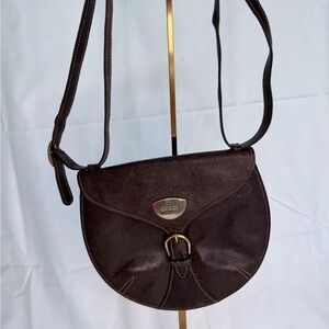 Gucci Brown Leather Crossbody Beltable Bag